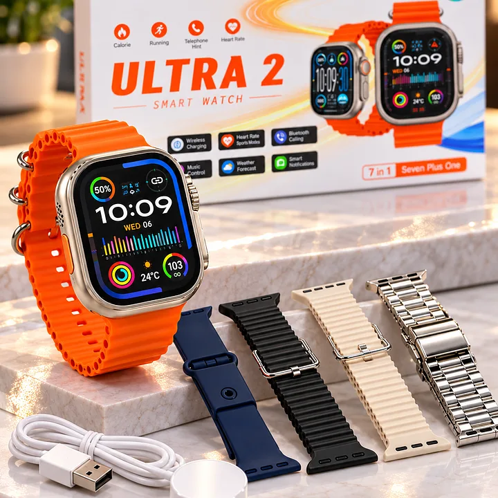 ULTRA 2 Smart Watch 7-in-1 with Multiple Straps & Wireless Charging – TLTM-M33 U-2